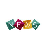 Word concept on color geometric shapes - news N8