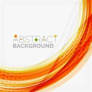 Orange and green wave line design nature eco concept N9