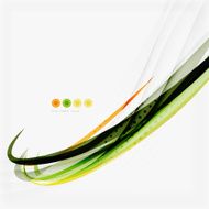 Orange and green wave line design nature eco concept N11