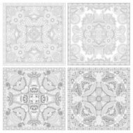 unique coloring book square page set for adults N3