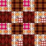 Patchwork seamless floral pattern ornament background N2
