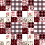 Patchwork seamless pattern ornament background N6