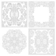 unique coloring book square page set for adults N4