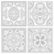 unique coloring book square page set for adults N5