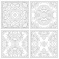 unique coloring book square page set for adults N8