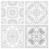 unique coloring book square page set for adults N10