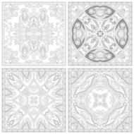 unique coloring book square page set for adults N11