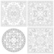 unique coloring book square page set for adults N12