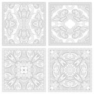 unique coloring book square page set for adults N16