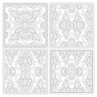 unique coloring book square page for adults N3