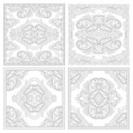 unique coloring book square page set for adults N18