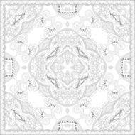 unique coloring book square page for adults N8