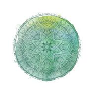 Watercolor mandala Vector isolated element N3