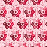 seamlessly hexagonal floral pattern N2