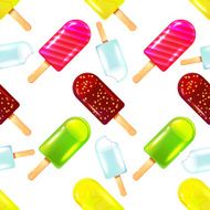 Vector fruite ice seamless pattern