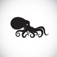 Vector image of an octopus on white background