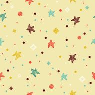 Festive colorful seamless pattern with star