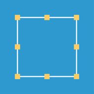 Vector points flat design