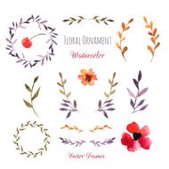 Vector Illustration Hand-painted watercolor design elements N16