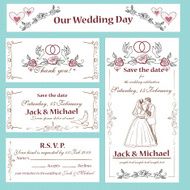 Wedding invitation thank you card save the date cards