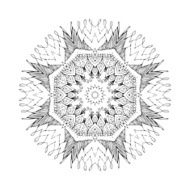 Mandala Round oriental pattern in indian style