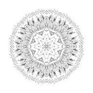 Mandala Round oriental pattern in indian style N4