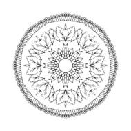 Mandala Round oriental pattern in indian style N7