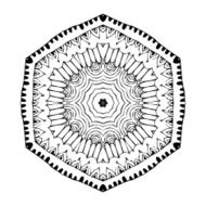 Mandala Round oriental pattern in indian style N8