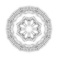 Mandala Round oriental pattern in indian style N9