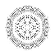 Mandala Round oriental pattern in indian style N11