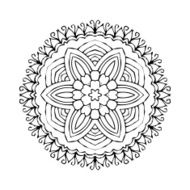 Mandala Round oriental pattern in indian style N14