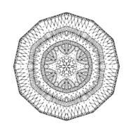 Mandala Round oriental pattern in indian style N15