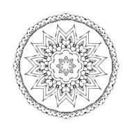 Mandala Round oriental pattern in indian style N16