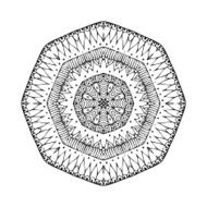 Mandala Round oriental pattern in indian style N17