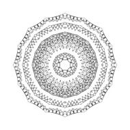 Mandala Round oriental pattern in indian style N22