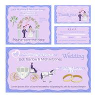 Wedding invitation thank you card save the date cards N2