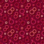 Seamless pattern with the date of March 8 and female