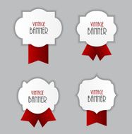 Vintage Label with Ribbon Vector Illustration N2