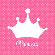 Princess Background with Crown Vector Illustration N3