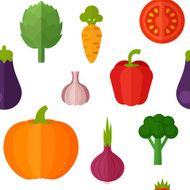 Flat vegetables seamless pattern N3