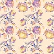 Japanese Style Floral Pattern