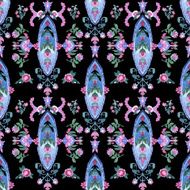 Watercolor paisley seamless pattern