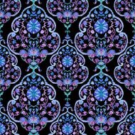 Watercolor paisley seamless pattern N2