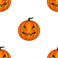 seamless pattern with pumpkin head