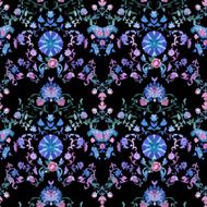 Watercolor paisley seamless pattern N3