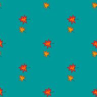 Seamless pattern with autumn leaves N34