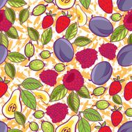 Tribal and Sweet berries seamless