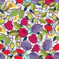 Tribal and Sweet berries seamless N2