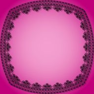 black lace frame with shadow