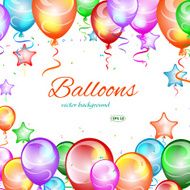 Festive background balloons